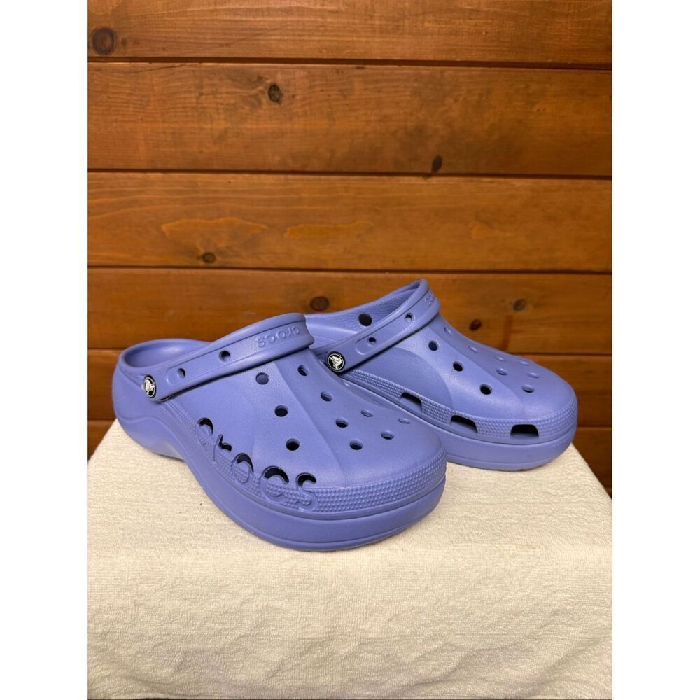 Crocs Womans Baya Platform Clogs purple Sz 11